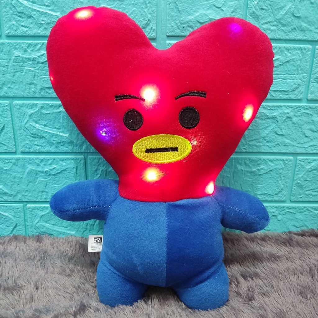 Boneka Karakter Korea LED Lampu Menyala Unofficial Ukuran M (Tinggi 35cm) Berlabel SNI