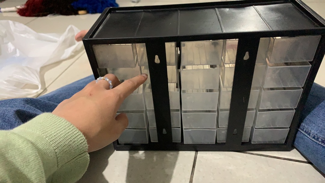 Kenmaster Rak / Kotak / Drawer Komponen 25 Slot Laci Partisi