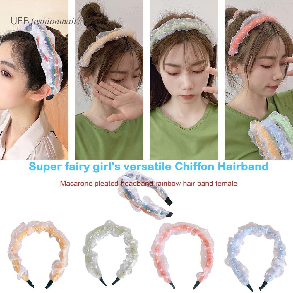 Bando korea bando scrunchie organza dot aneka warna