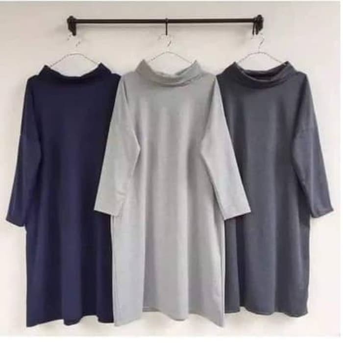 dress sabyan kerah tinggi