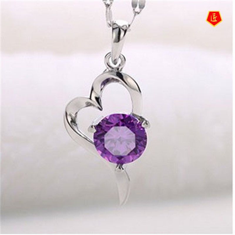 [Ready Stock]Women's Korean-Style Fashion Heart-Shaped Pendant