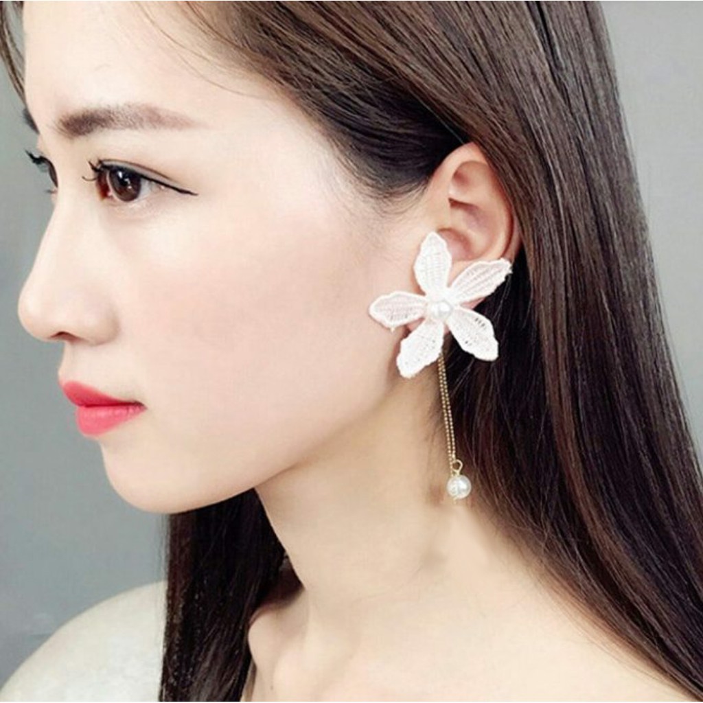 Anting Fashion Korea Style Model Bunga Mix Mutiara Import MISS 120