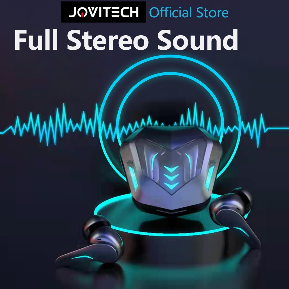 【COD】 Jovitech TWS Headset Bluetooth Touch Control Earphone Gaming 65ms HD Mic T21