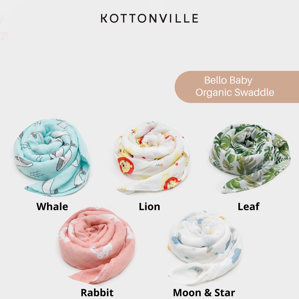 Kottonville - Kain Bedong Bayi Organik Bello Baby Organic Swaddle