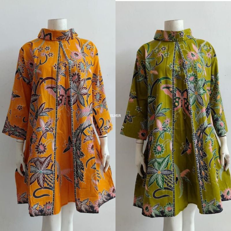 TERBARU GROSIR TUNIK BATIK WARNA WARNI KUPU KUPU