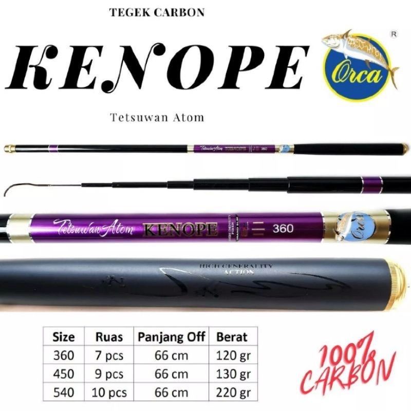 Joran Tegek Orca Kenope 540 cm mentah belum setting ring kolong