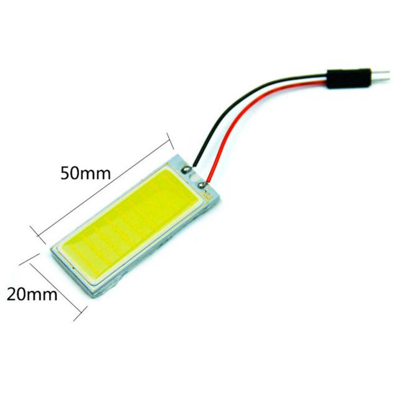 Dome Map Panel Bohlam Putih 12V Dome Light Adapter COB Bohlam Lampu Baca LED Interior Mobil Panel Lamp