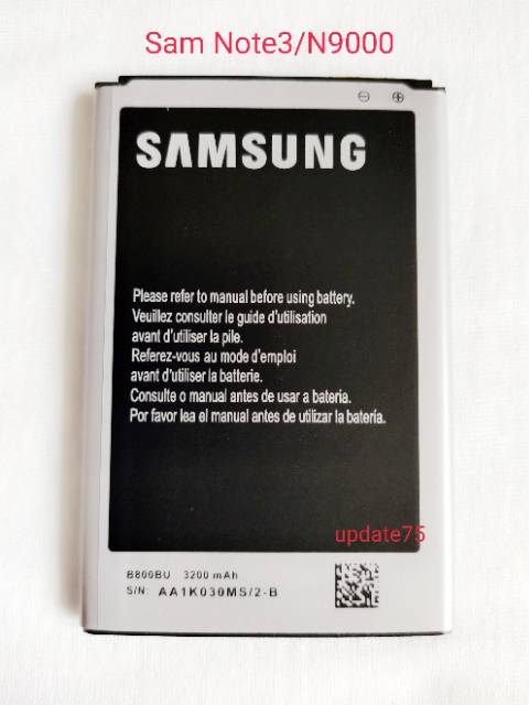 Baterai Samsung Note 3 N9000 B800BU Original