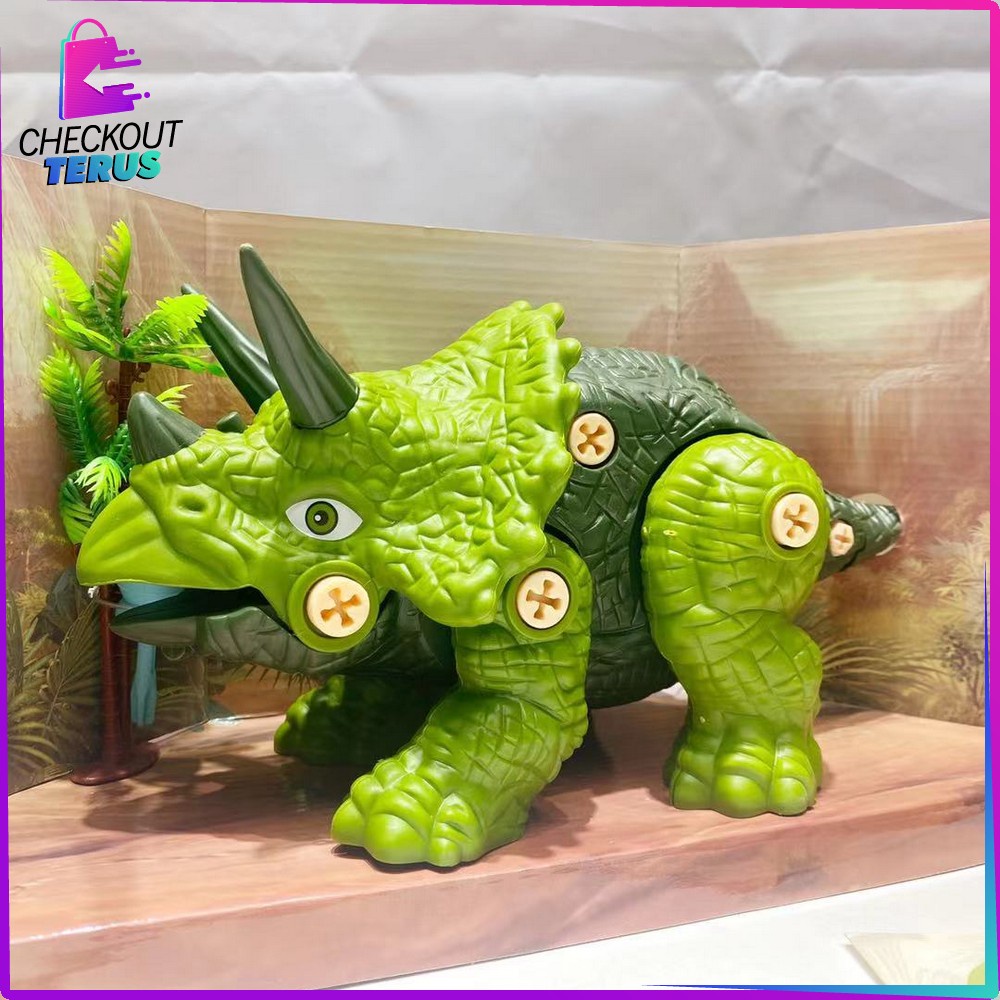 CT M158 Mainan Anak Dinosaurus Mainan Assembly DIY Mainan Edukasi Dino Bongkar Pasang Anak Laki Laki