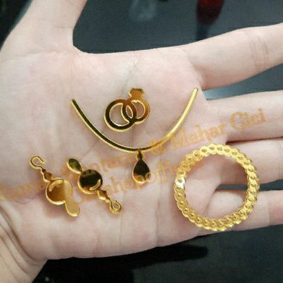 Replika perhiasan mahar/replika kalung akrilik/replika perhiasan akrilik/replika cincin akrilik
