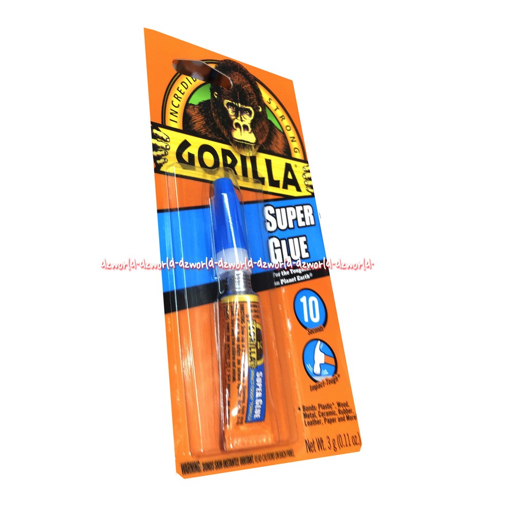 Gorilla Super Glue 10second 3gr Lem Kuat Untuk Plastik Kayu Gorila Glu Lem Cair