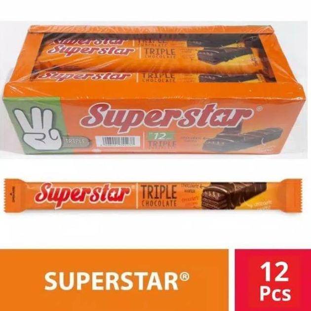 

~@~@~@~@] Superstar Wafer Triple Chocolate Isi 12 Pcs