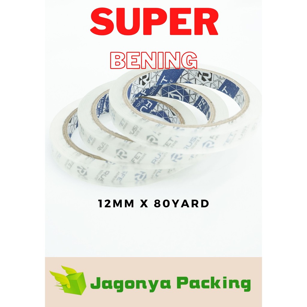 

LAKBAN CLEAR / LAKBAN BEBING / Solatip 12mm x 80 Yard (PREMIUM) RUSFET