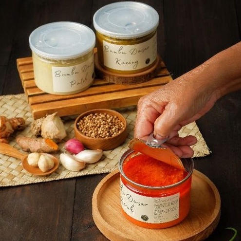 SATUMEJA - Bumbu Dasar Putih / Bumbu Kuning / Bumbu Merah / Bumbu Hijau / Bumbu Oranye Halus Dapur Masak Instan
