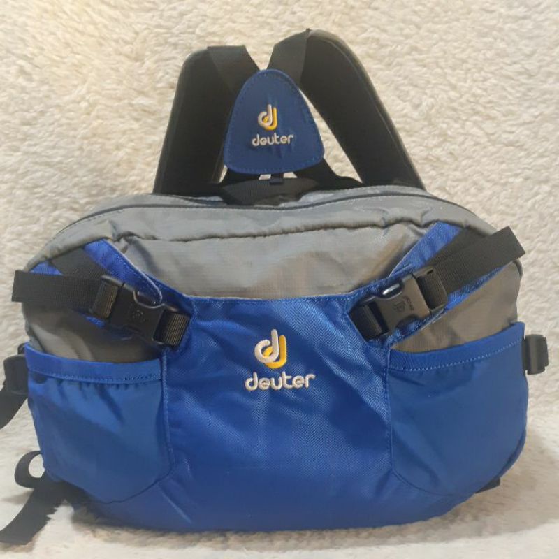 Tas Pinggang Second / Preloved / DEUTER Waist Bag Biru Besar / Bekas