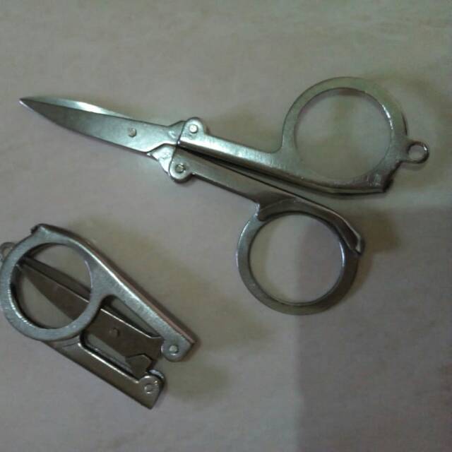 

gunting lipat / trip scissor chrome putih kecil