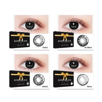 SOFTLENS KOKO BLACK ( JETBLACK NORMAL S.D -6.00 ) 14.5 MM BY EXOTICON