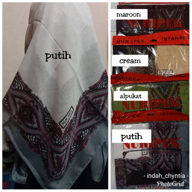 [SOLD] Hijab jilbab Turki Nur Ipek segiempat