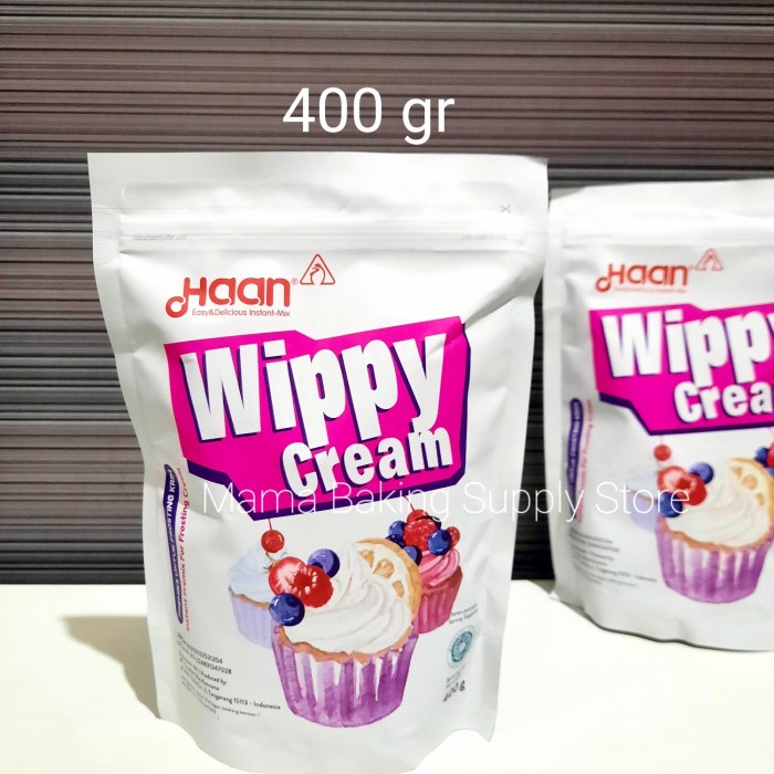 

ds211vz Haan Whippy Wippy Cream Besar Whip Cream Bubuk Whipping Krim 400 Gr Xa201As