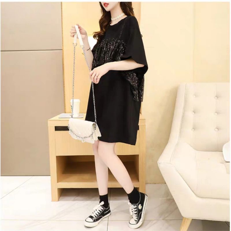 MDLV ~ 6818 BLINK CAMI OVERLAY TEE KOREA TEE OVERSIZE ATASAN OVERSIZE FASHION KOREA FASHION IMPORT