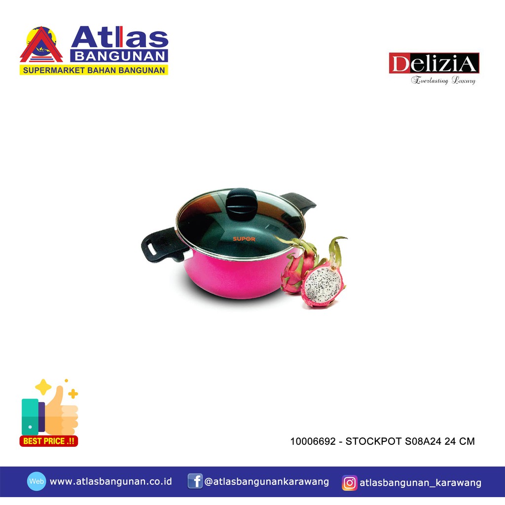 SUPOR Panci Stockpot Fruit Series S08A24 - Panci Fruit Series Supor 24cm