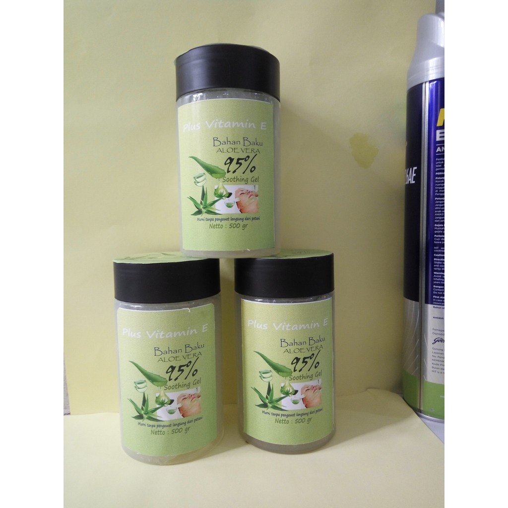 aloe vera lidah buaya gel untuk pelembab kiloan 95% 1000gr sudah ada izin edar resmi by Oke sabun suplayer 2