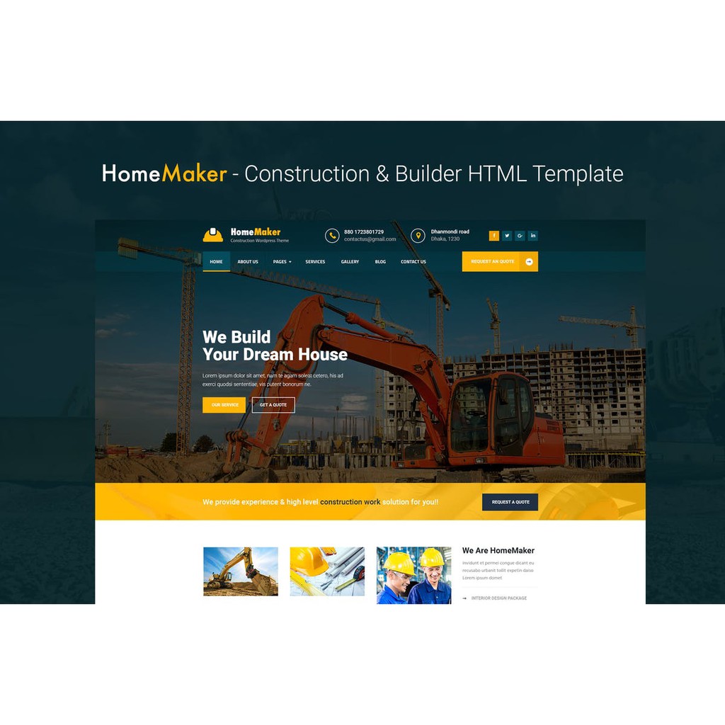 Template HomeMaker Construction & Builder HTML Template Web