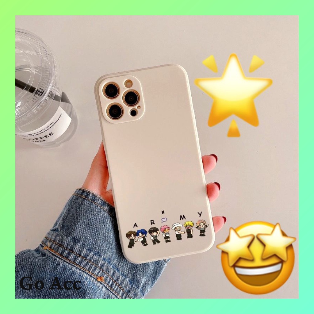 Softcase Motif Korean BTS BB08 for Iphone 6 6s 6g 6+ 6s+ 7 8 7+ 8+ X Xs 11 12 13 14+ Plus Pro Max