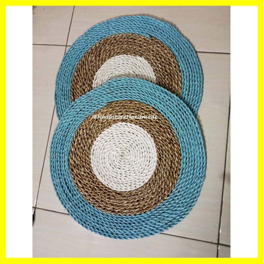 Placemat Seagrass / Plismat / Table Mat / Alas Piring ukuran Diameter 35 cm