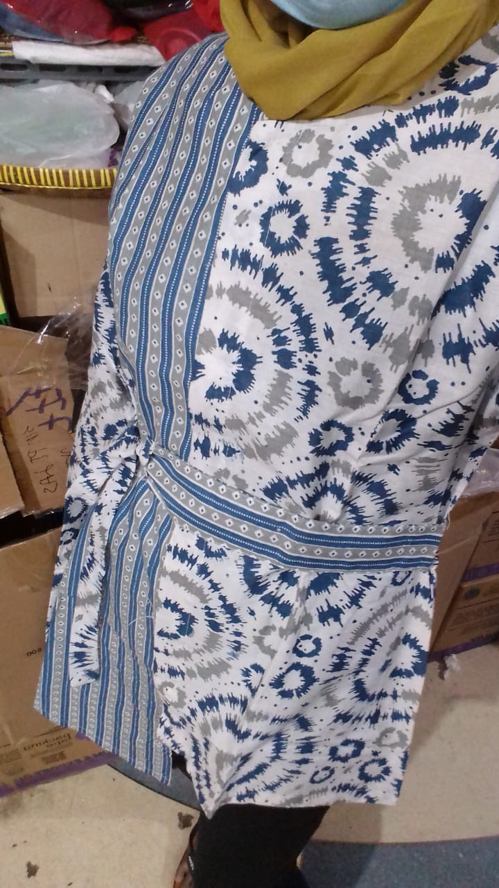 M-l-xl-xxl Batik Wanita Asj Sa Hrb026 Kenongo Kemeja Tosca Pendek