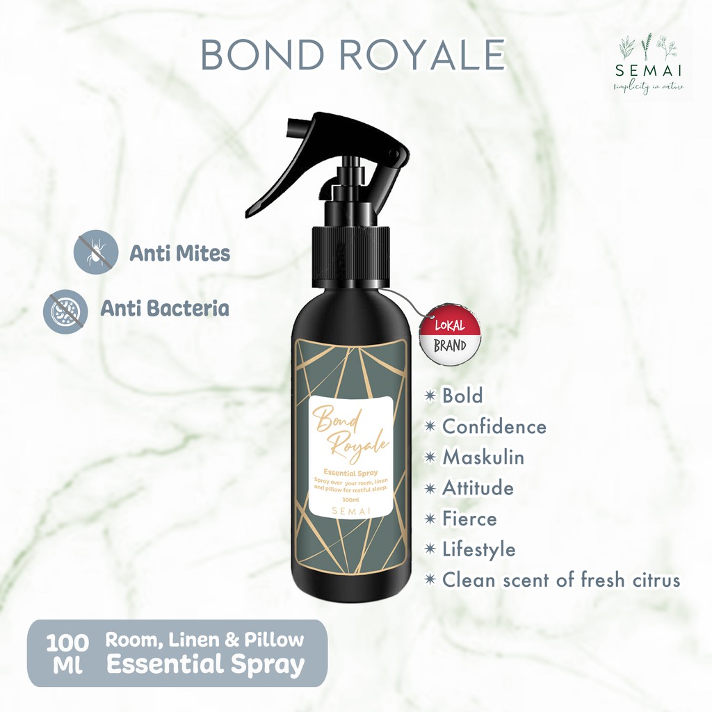 SEMAI Bond Royale Essential Spray Anti Mites pewangi sofa anti tungau semprot kasur bayi pewangi mobil