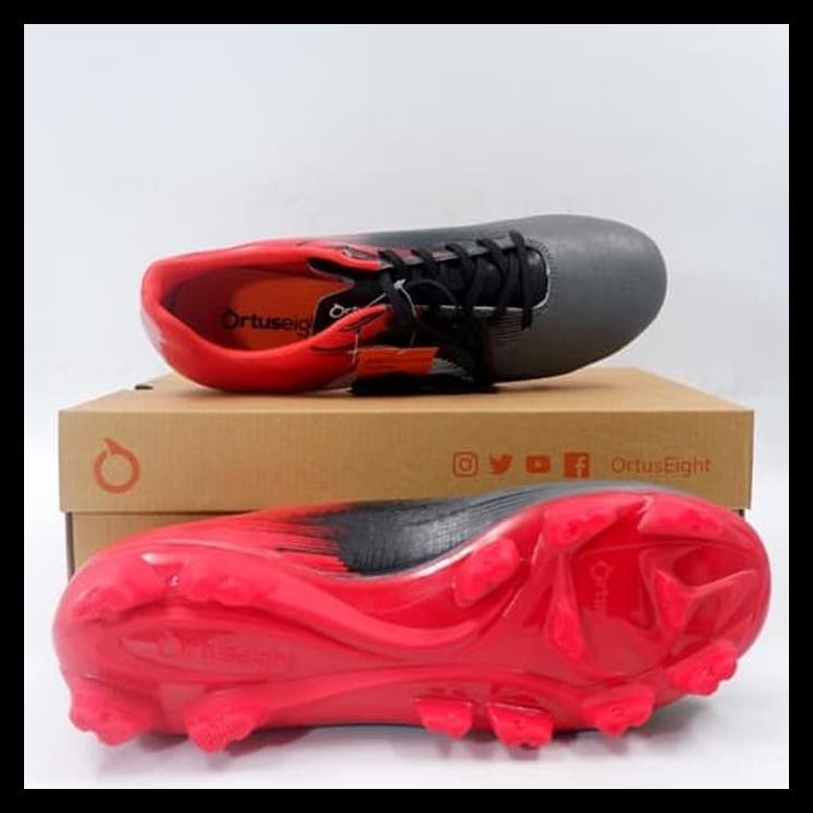 TERLARIS Sepatu Bola OrtusEight Blaze FG Charcoal Black Ortred 11010097 Ori