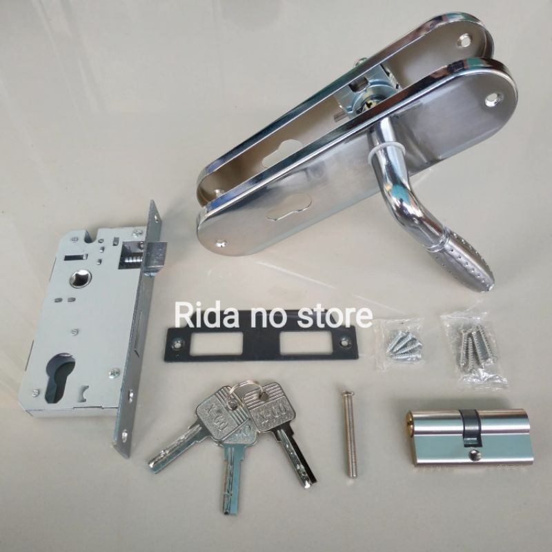 Handle Set Kunci ukuran Besar 25 cm Body Kunci Pintu Ongkel Gagang Pintu Rumah