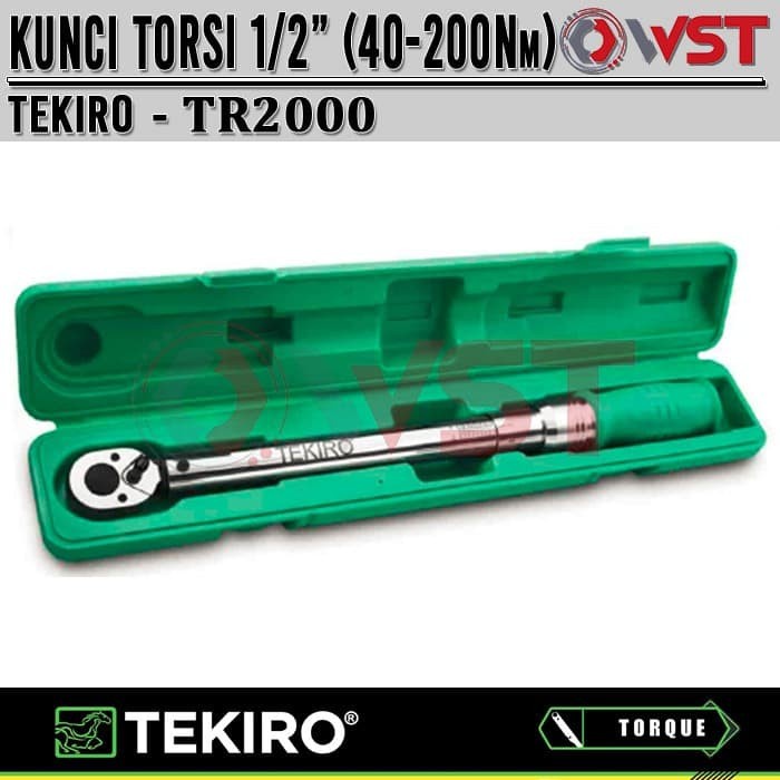 Tekiro Kunci Torsi 1/2" 40-200 Nm (TR2000)/ Tekiro Kunci Momen 1/2inch