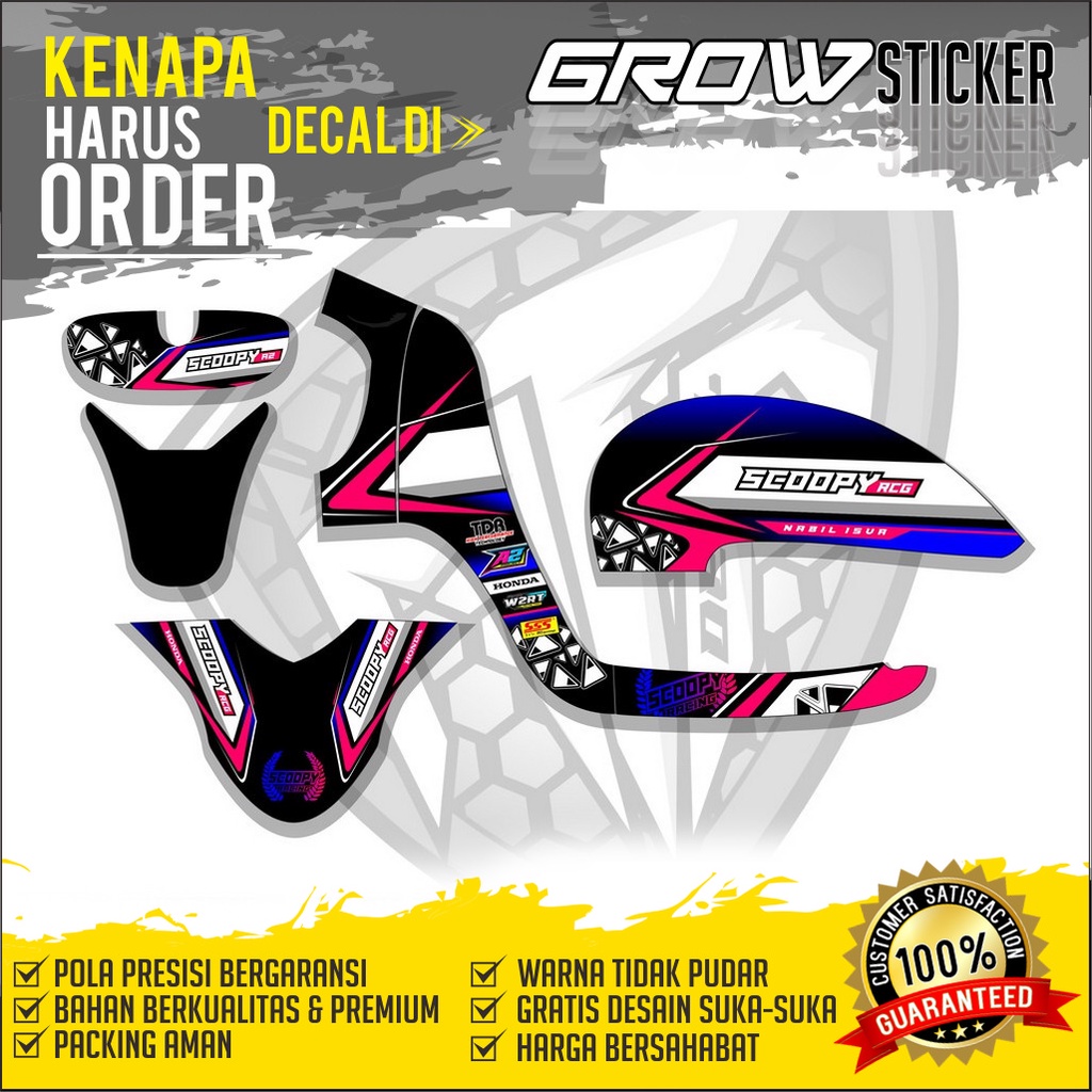 647 DEKAL STICKER DECAL STIKER Scoopy lama Custom full body GROW 02