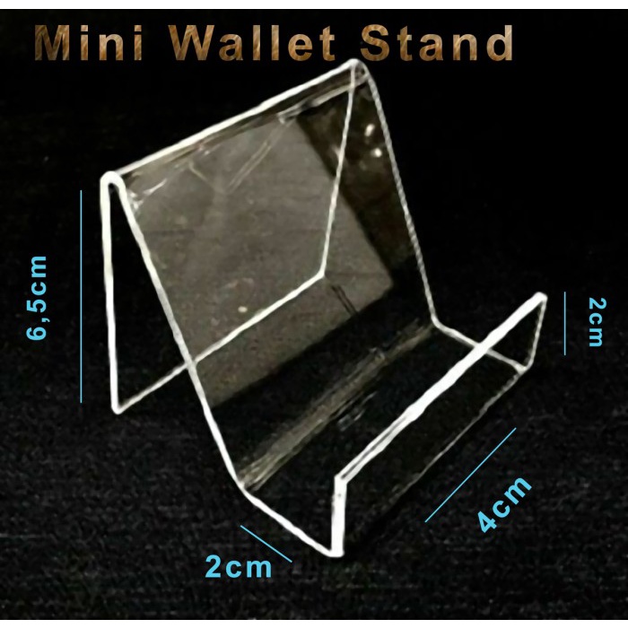 Acrylic Stand Display Wallet - Tempat Dompet Cowok Cewek Akrilik