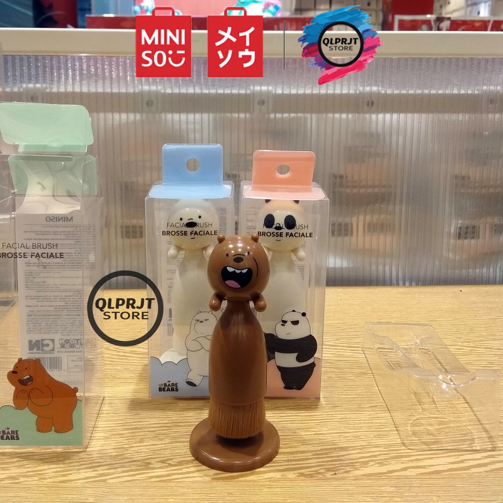 Brush Makeup We Bare Bears Double head Facial Brush By MINISO