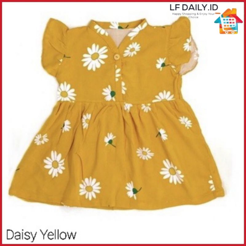 Baju Bayi Cewek 0 6 Bulan sd 1 Tahun | Baju Bayi Cewek Murah-Daisy Yellow