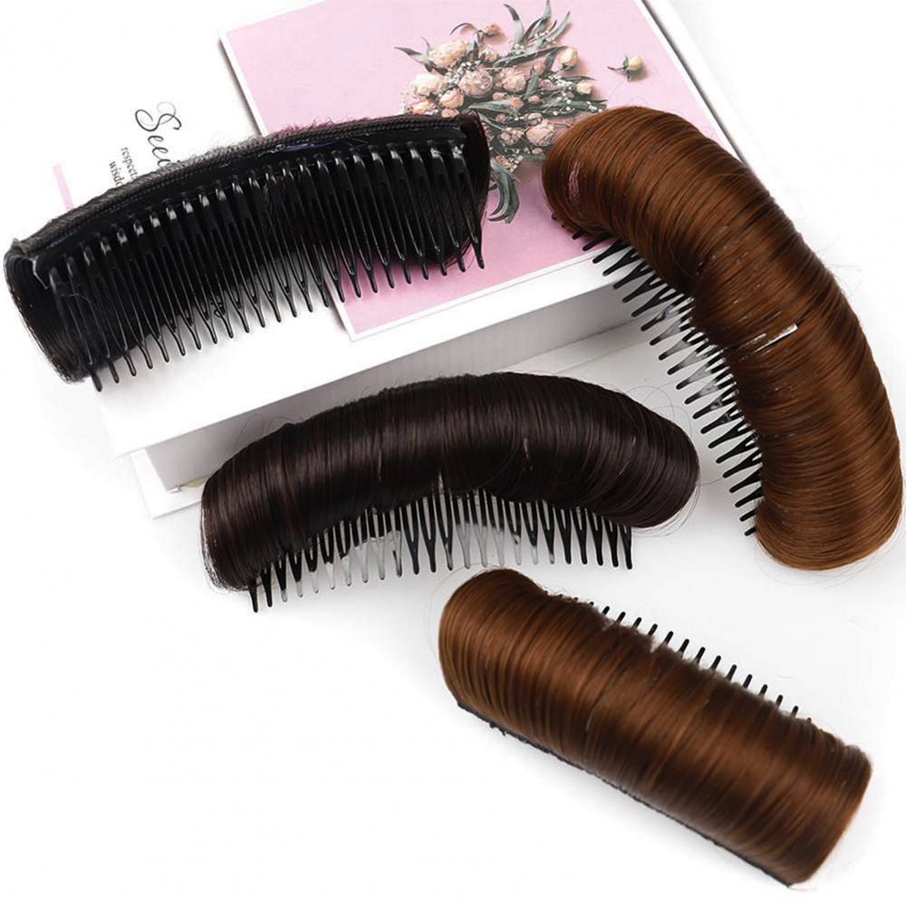 MXBEAUTY Black Fluffy Hair Pad Natural DIY Hair Extension Invisible Hair Bun Hairpin Women Synthetic hair Wig Cushion Princess Styling Tools Hair Combs False Hair Clip