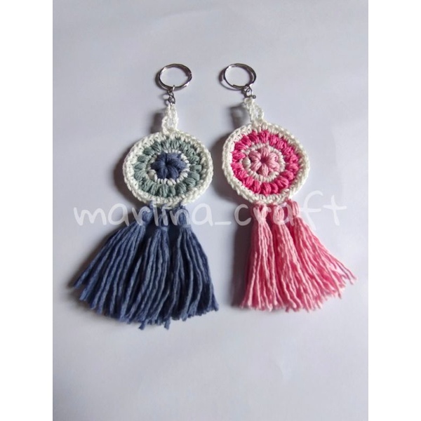 Gantungan kunci Dreamcatcher Rajut | Dreamcatcher Keychain