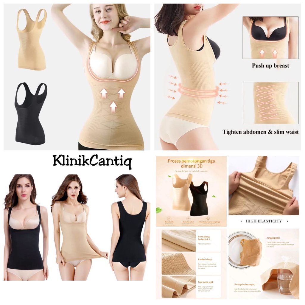 Korset Pelangsing Tubuh Tank Top Camisole Rompi Woman Body Sharper Waist Corset