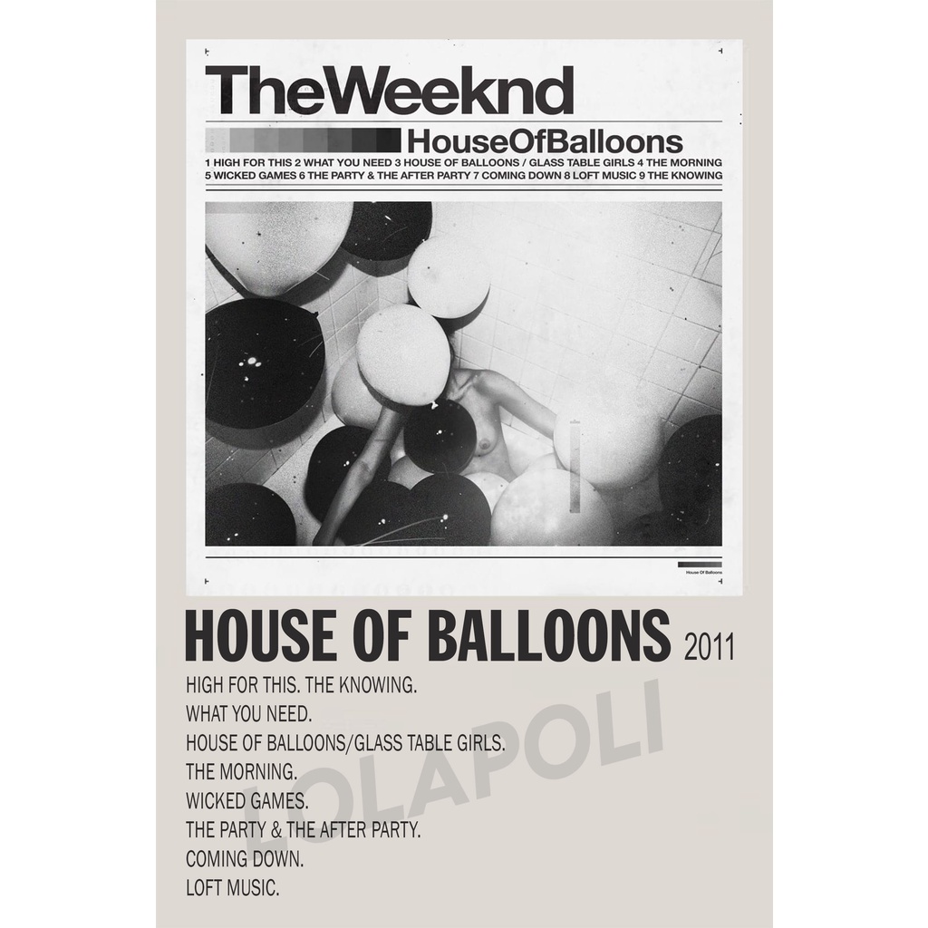 Poster Cover Album House of Balloons - The Weeknd