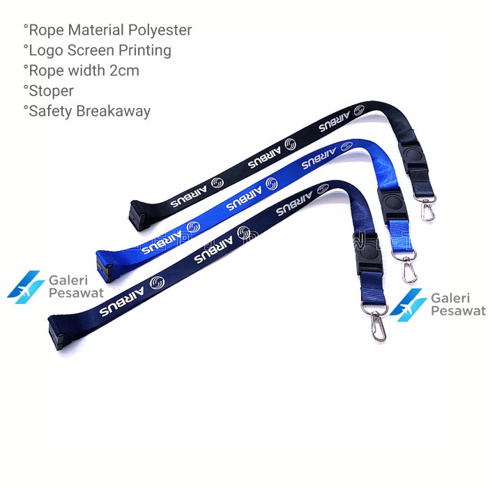 

Aman Lanyard / Gantungan Tali Id Card Airbus Bergaransi