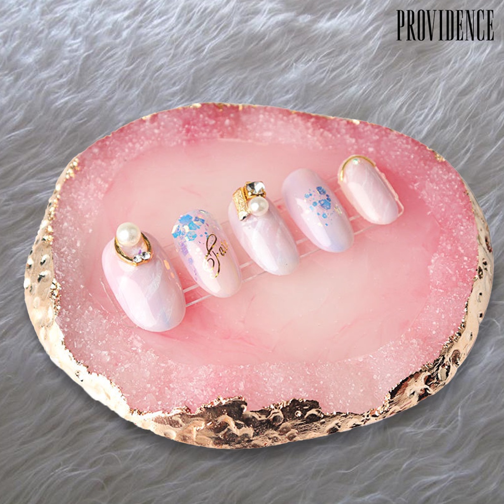 Providence Palette Translucent Irregular Pattern Anti-breakable Natural Resin Aureate Edge Palette For Home