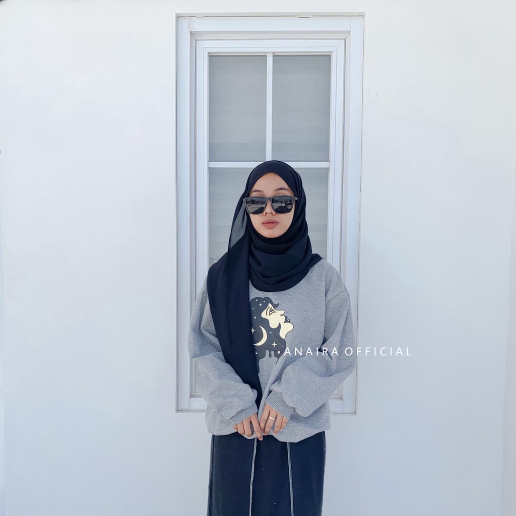 SWEATER WANIITA MOON ANAIRAOFFICIAL SWEATER OVERSIZE WANITA SWEATER CEWEK SWEATER OVERSIZE CEWEK CREWNECK CEWEK CREWNECK WANITA