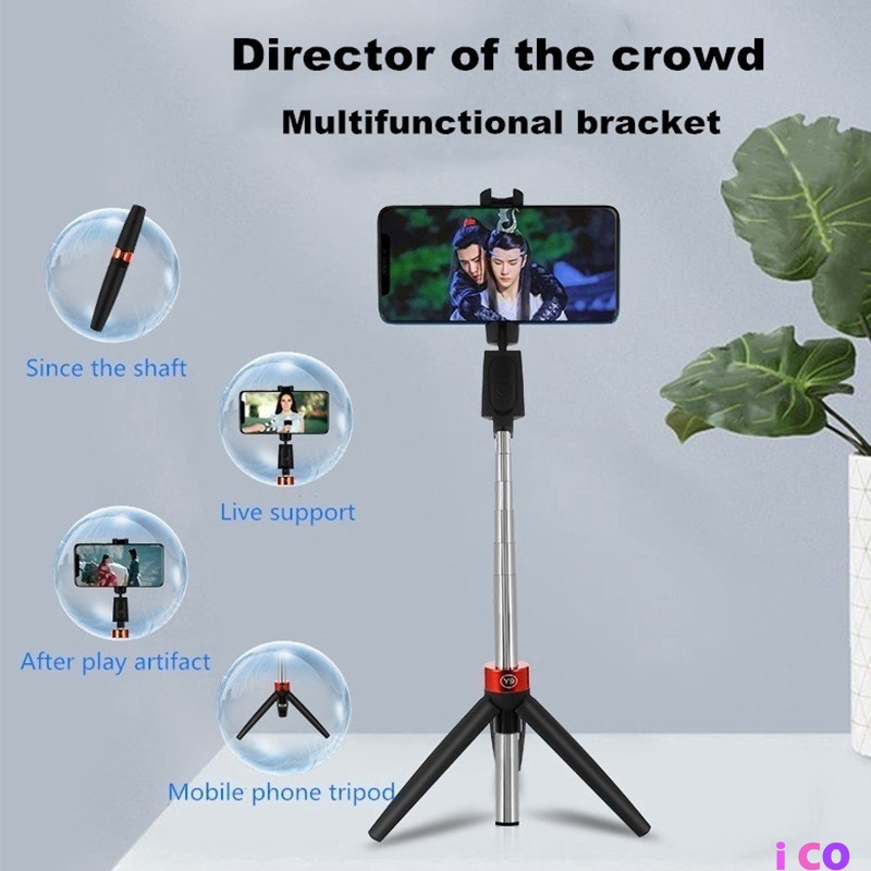 Tongsis Y9 Bluetooth Selfie Stick Tongkat Integrated Tripod