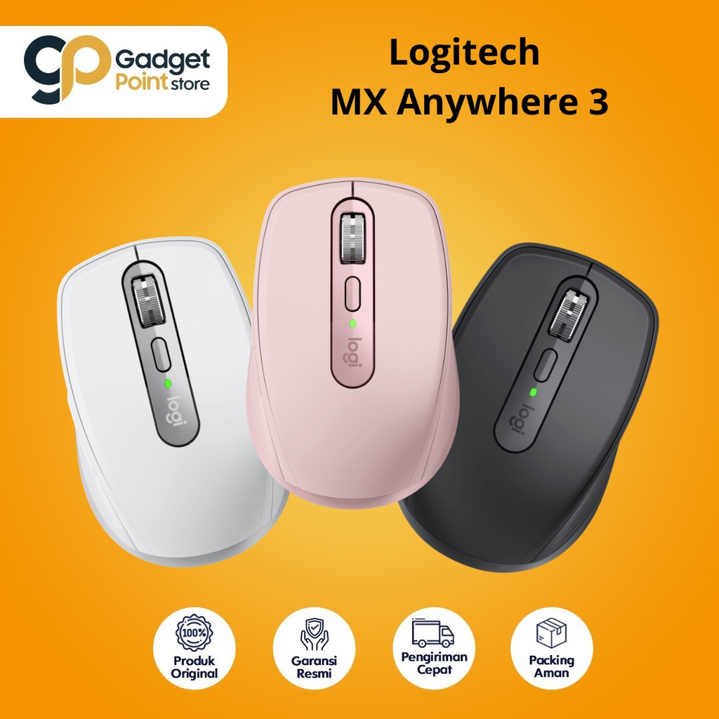 Logitech MX Anywhere 3 Mouse Wireless - Garansi Resmi 1 Tahun