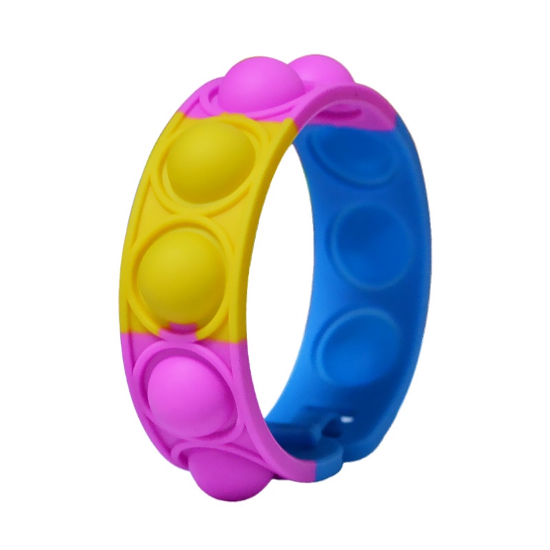 Unicorn Pop It Fidget Toys Push Popit Bubble Sensory Fidget Wristband Autism Squishy Stress Reliever Kids Toys-12