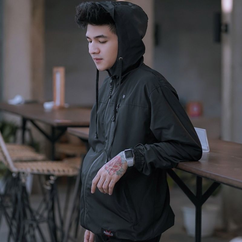 JAKET PARASUT PRIA ANTI AIR WATERPROOF PARASIT OUTDOOR OUTERWEAR-2
