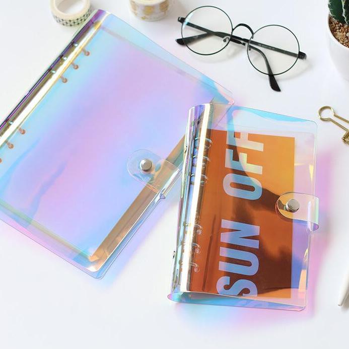 

Garansi Pembayaran [THE UNIVERSE] Buku Binder A5 6 Ring Transparan Binder Cover Notebook Binder Hologram - ST004